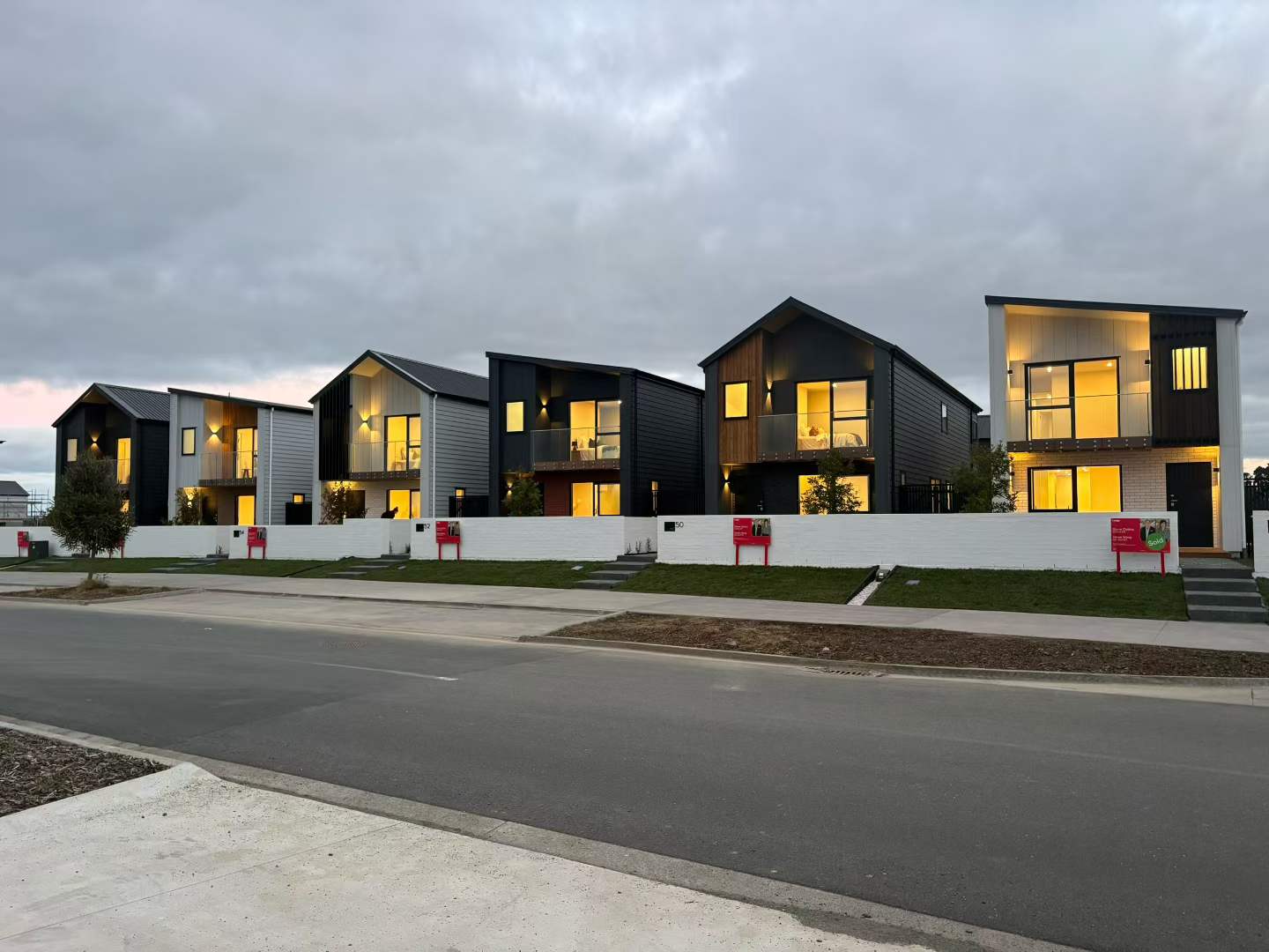 Completed homes at Chilman Terrace, Hamilton