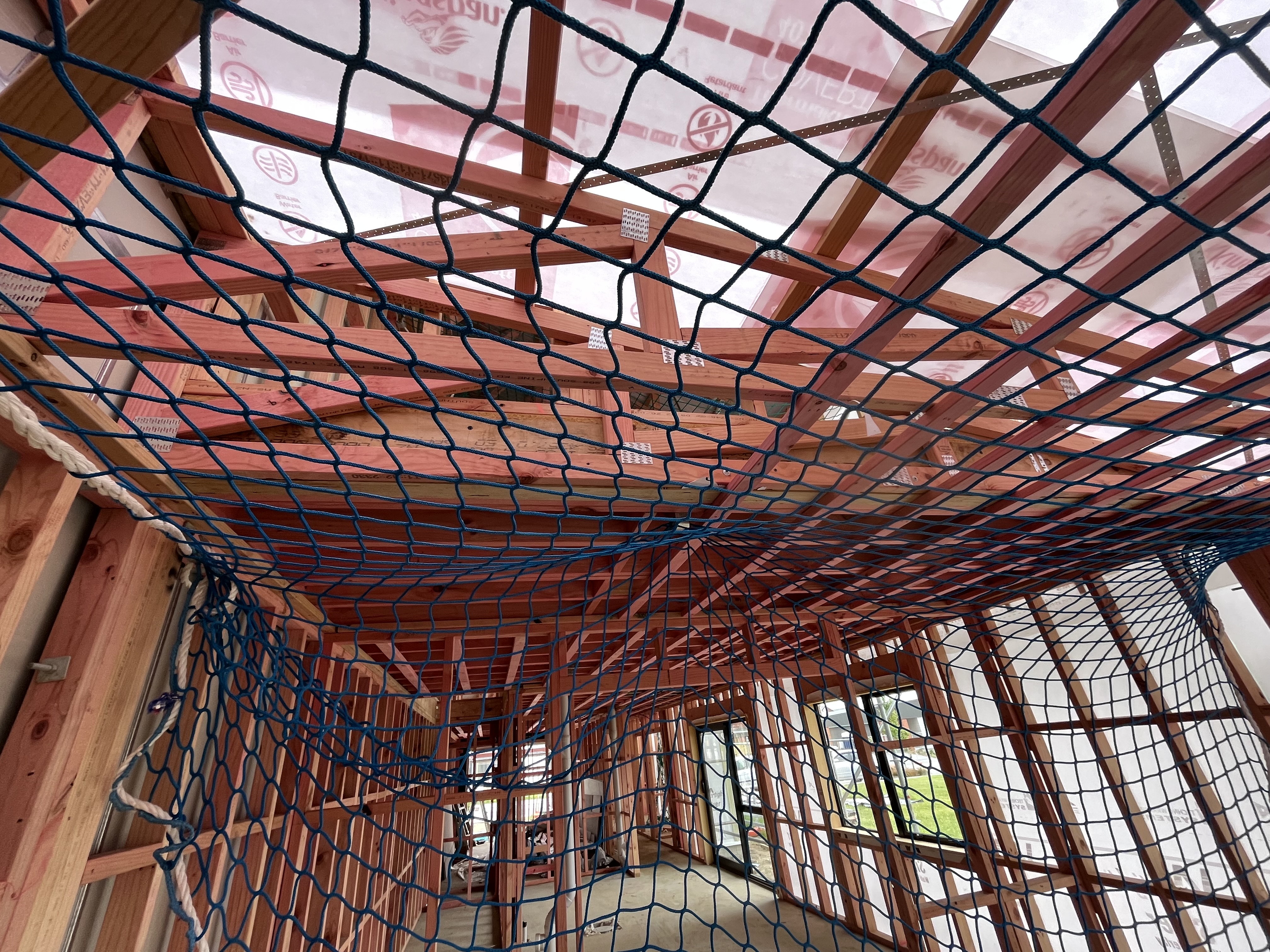 Timber roof framing during construction at Lot 527 Greenhill Park