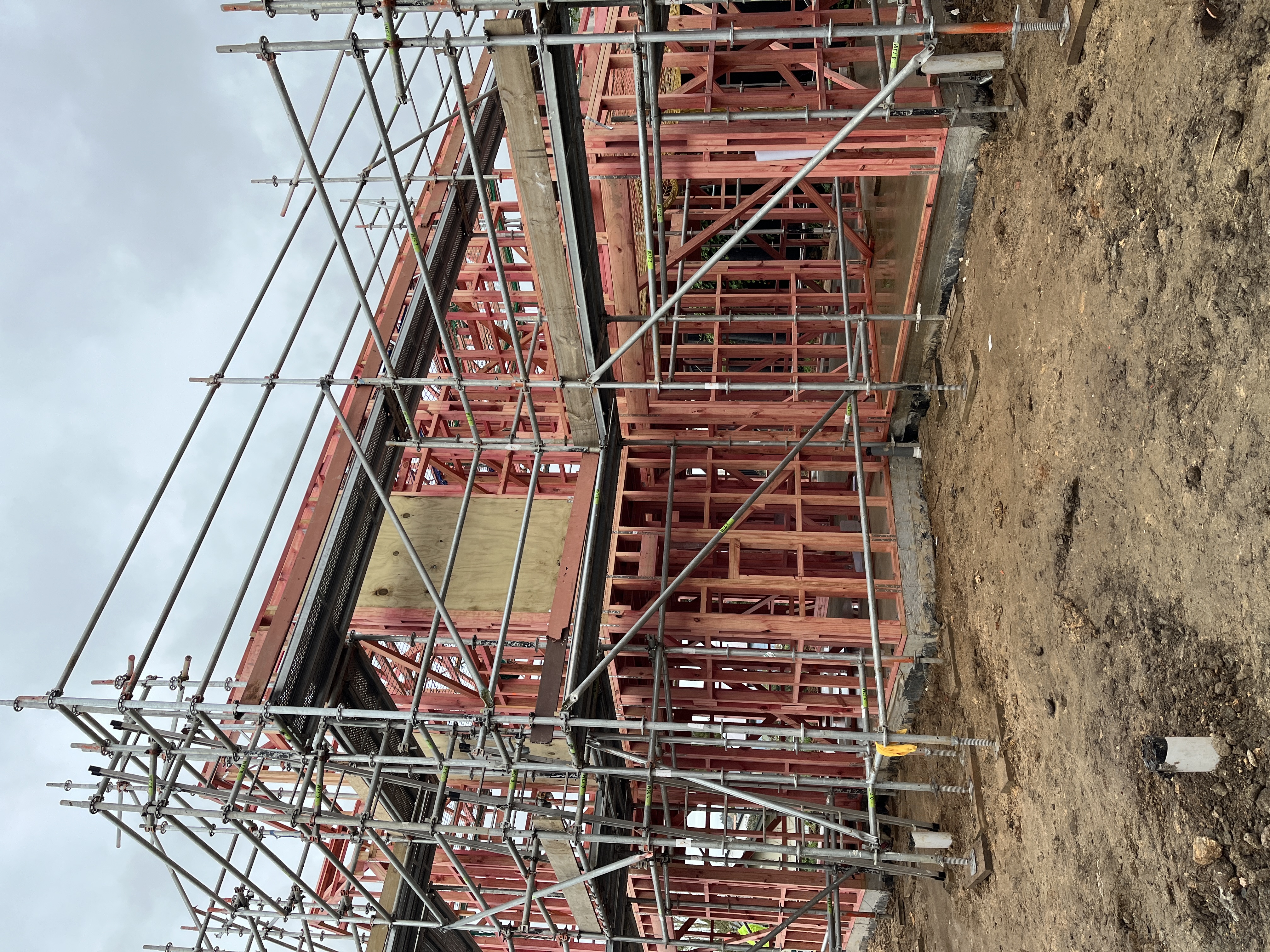 Timber framing during construction at 11 Musselwhite Terrace