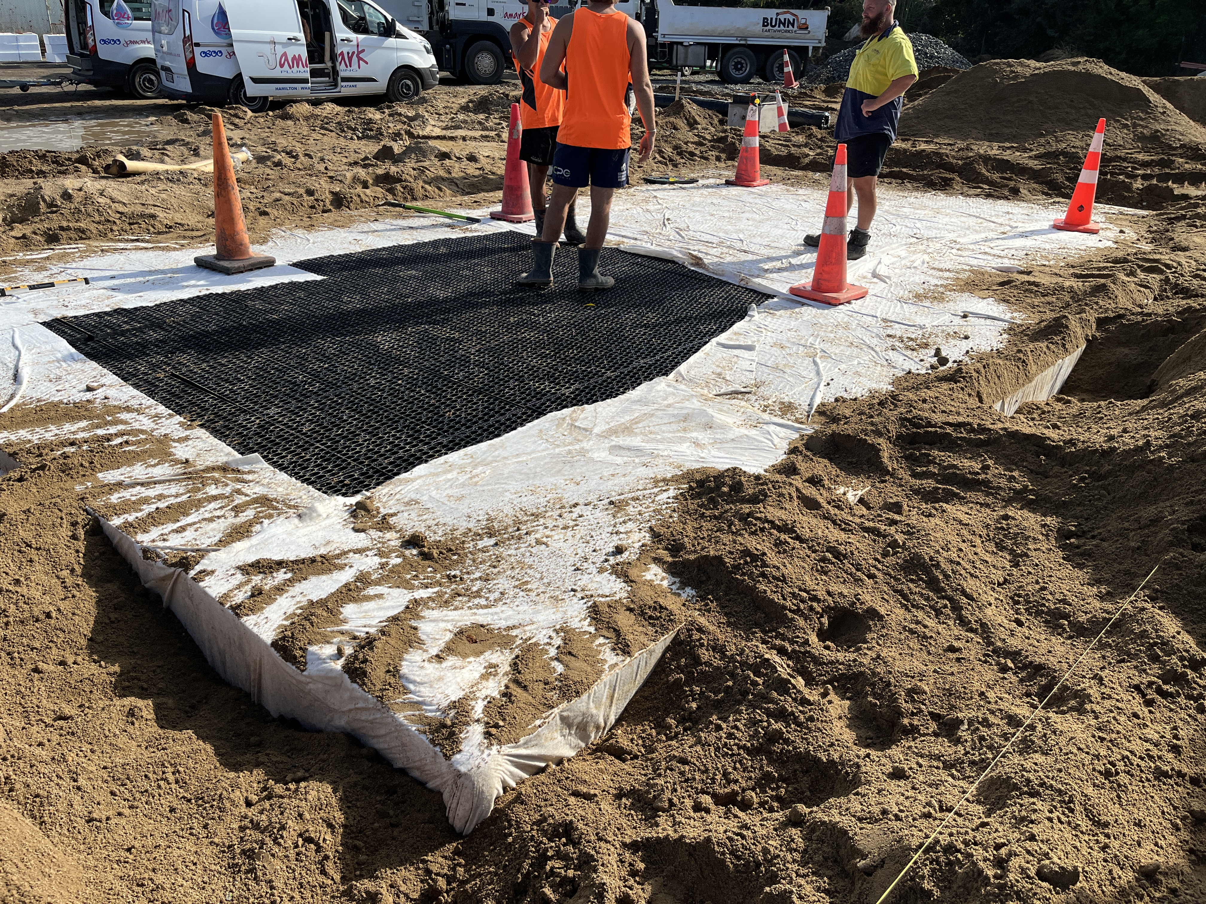 Below-ground installation works at Ora Business Park