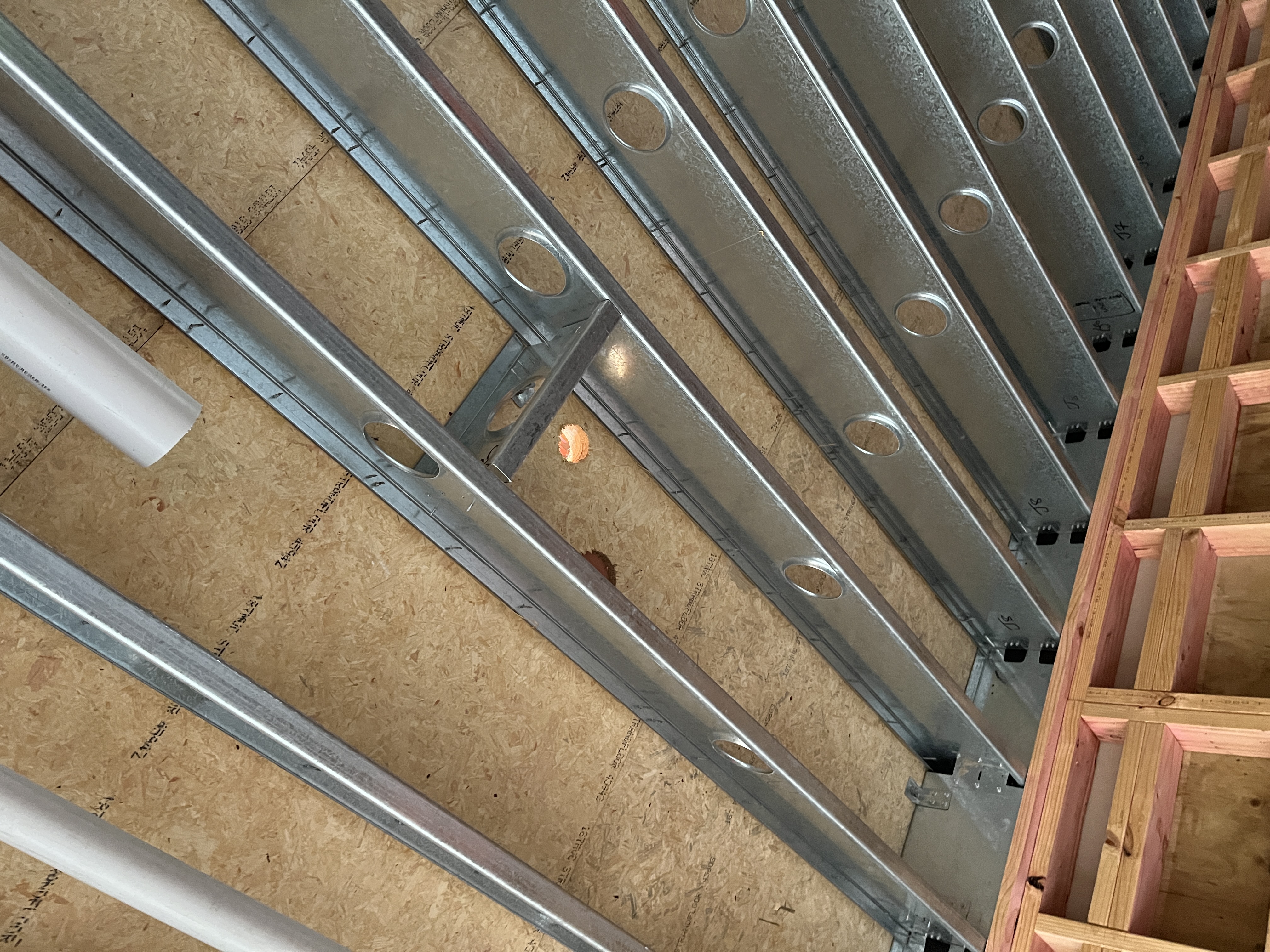 Steel floor joists and decking at Ora Business Park