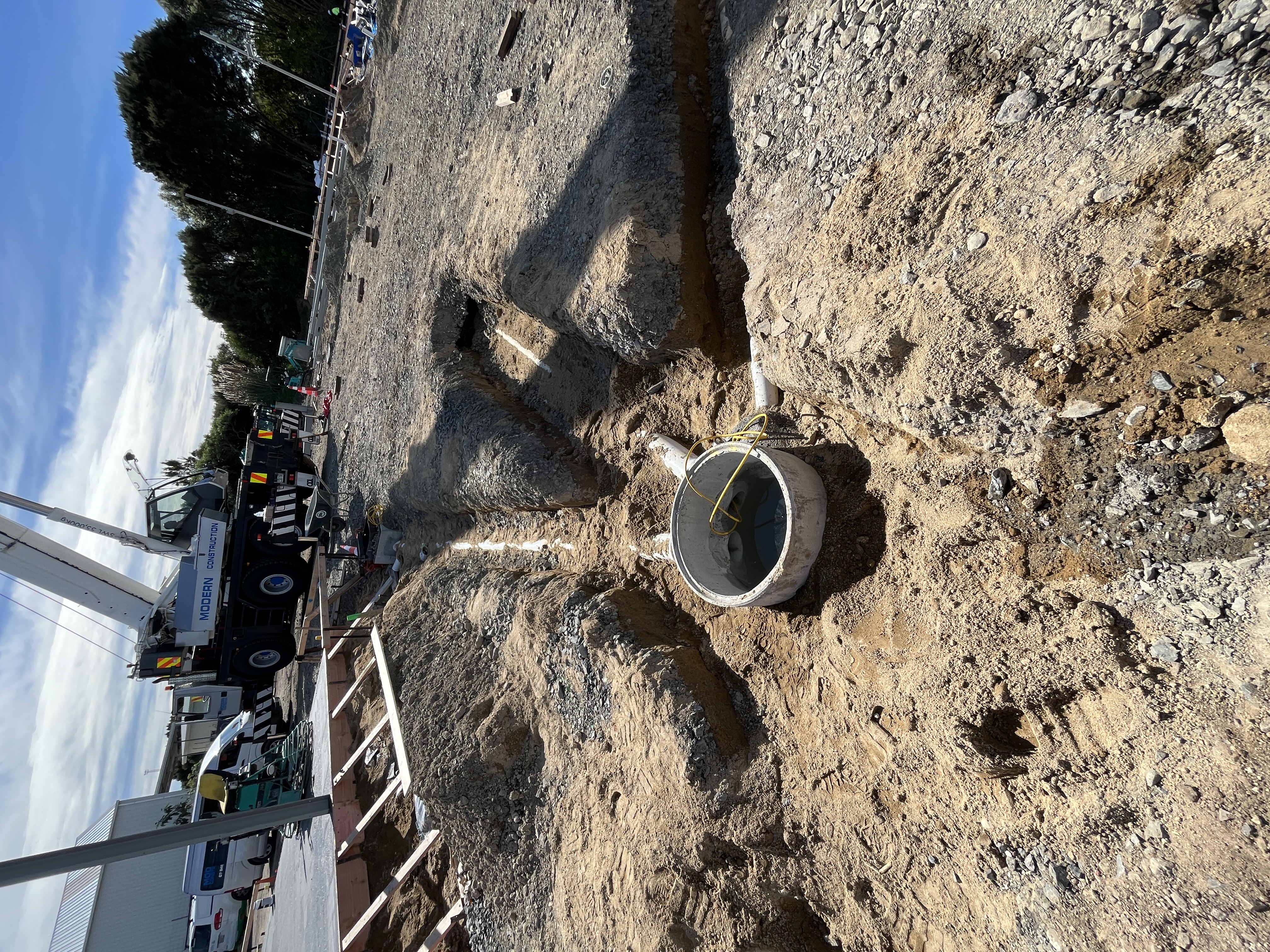 Underground drainage installation at Ora Business Park