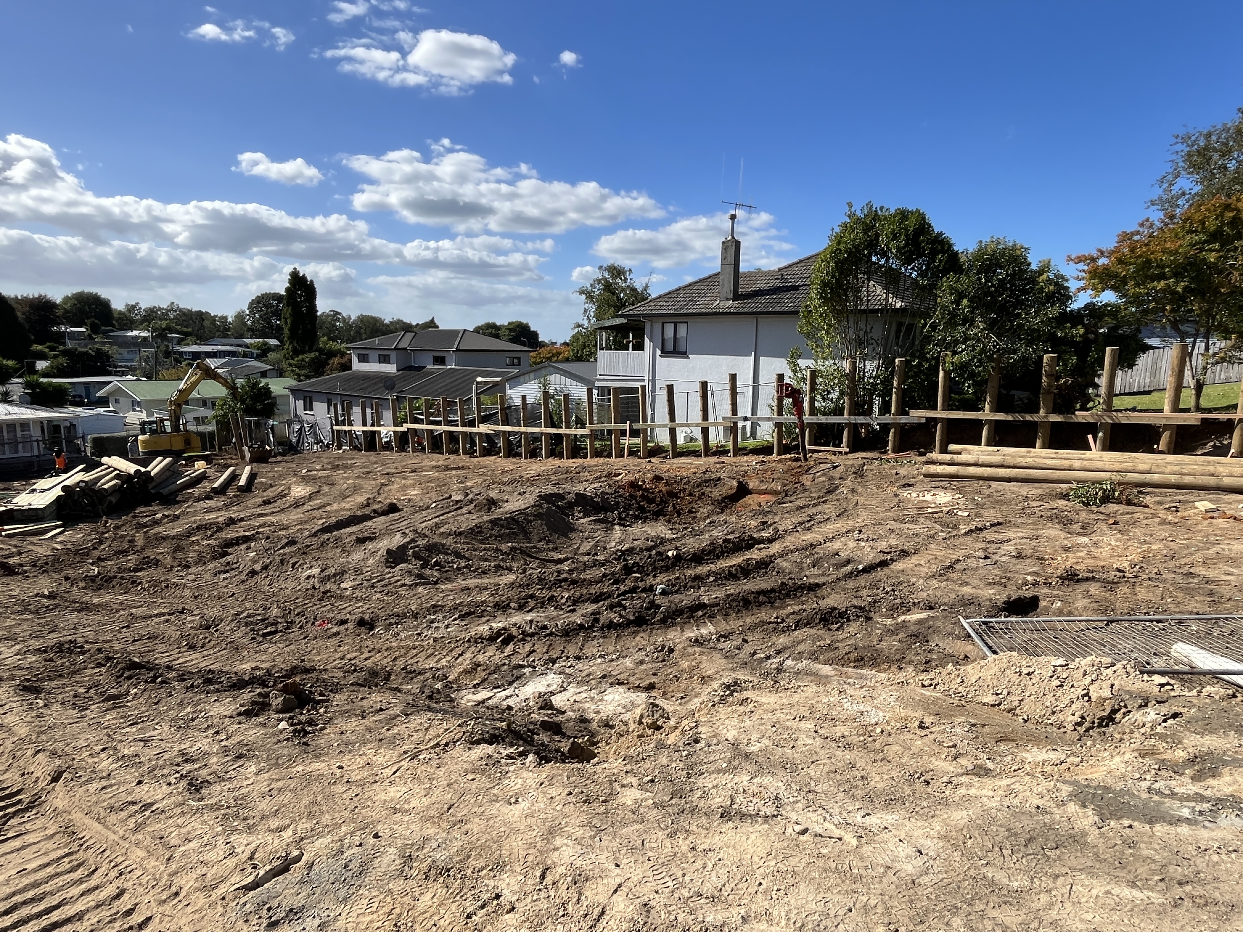Earthworks and site preparation at Storey Ave